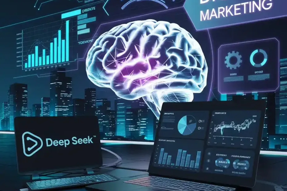 Deep Seek AI marketing - Dashboard de analytics e automação com inteligência artificial